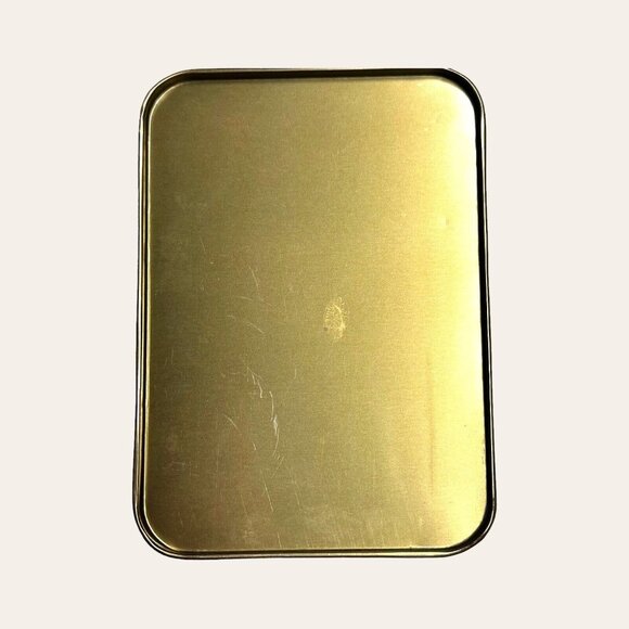 Vintage Victorian Style Metal Tin Boy Stealing a Kiss Classic Christmas EUC - Picture 7 of 13